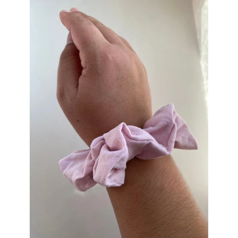 Pink Spring Soft Scrunchies Sustainable Handmade Hair Accessories